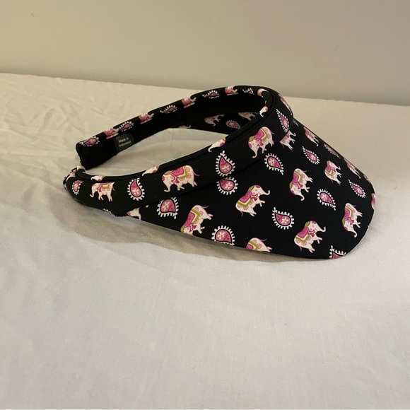 Vera Bradley Retired Pink Elephants Patterned Visor - Picture 5 of 6